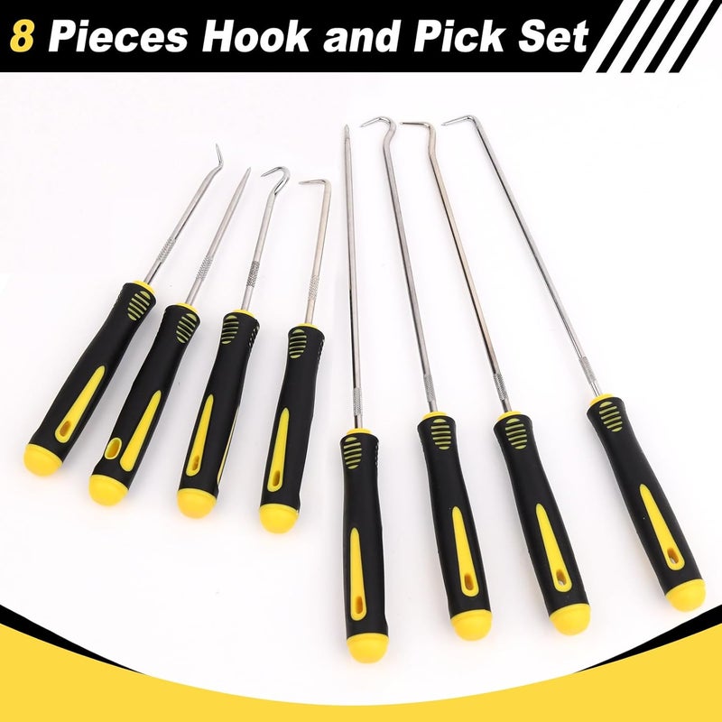 Aleric 8 Pieces Pick and Hook Tools Set, Precision Automotive Pick Tool for Car Auto Oil Seal, Pick Set Mechanic, Picks Tool Set to Remove Hoses and Gaskets, Pick Hooks Puller Remover Kit - Image 4